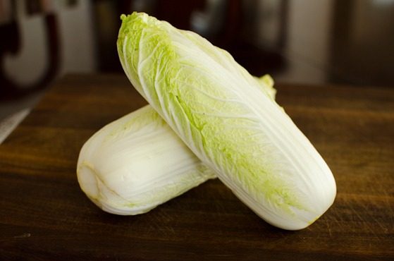 Napa cabbage (baechu) is needed to make Korean kimchi.