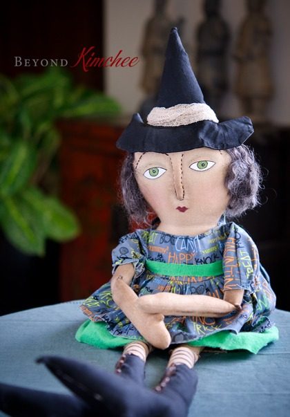 Soonja, the Halloween doll, is sitting lonely.