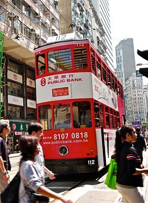Hong Kong tram bus.