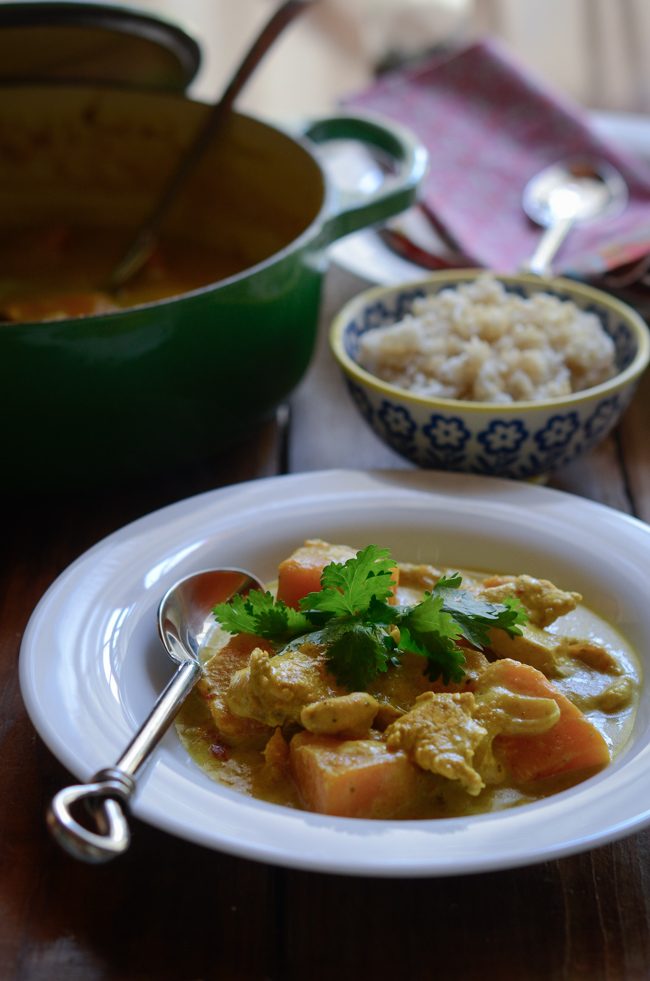 Chicken Pumpkin Curry with Kitchen-made Thai Yellow Curry Paste