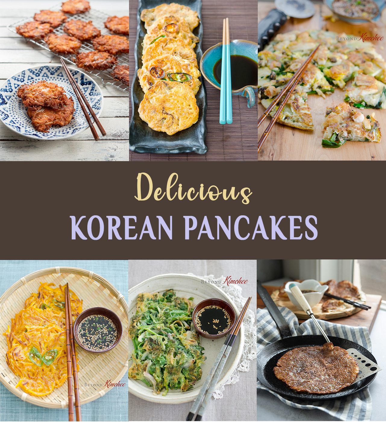 A collection of savory Korean pancake recipes are compiled together.