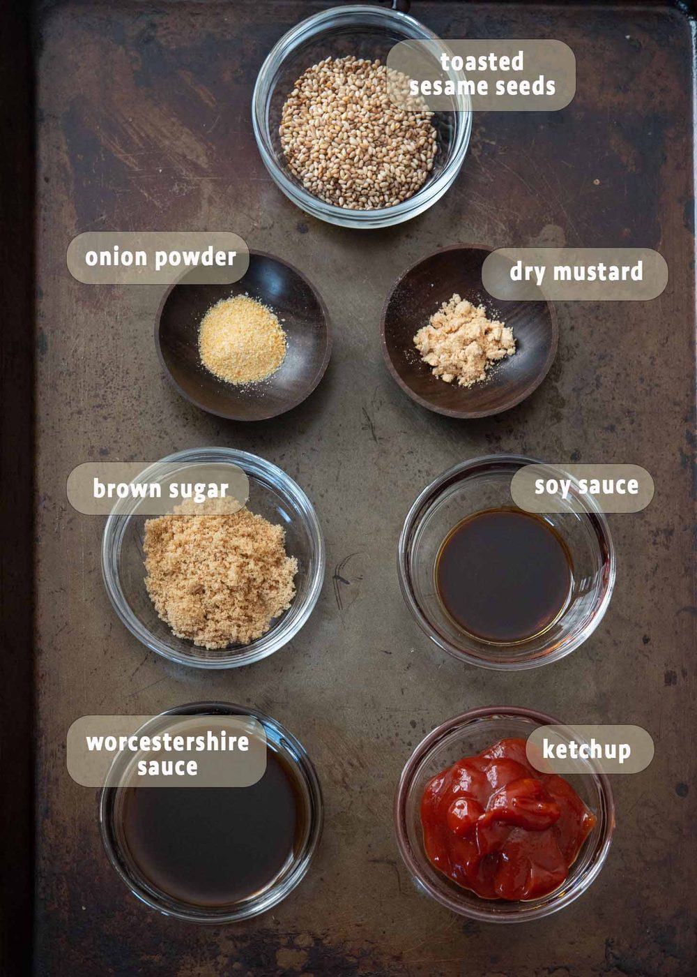 Pantry staples for making Japanese katsu sauce at home