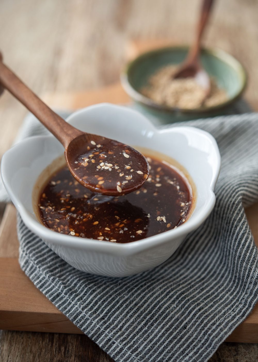 Japanese katsu sauce combined with freshly ground sesame