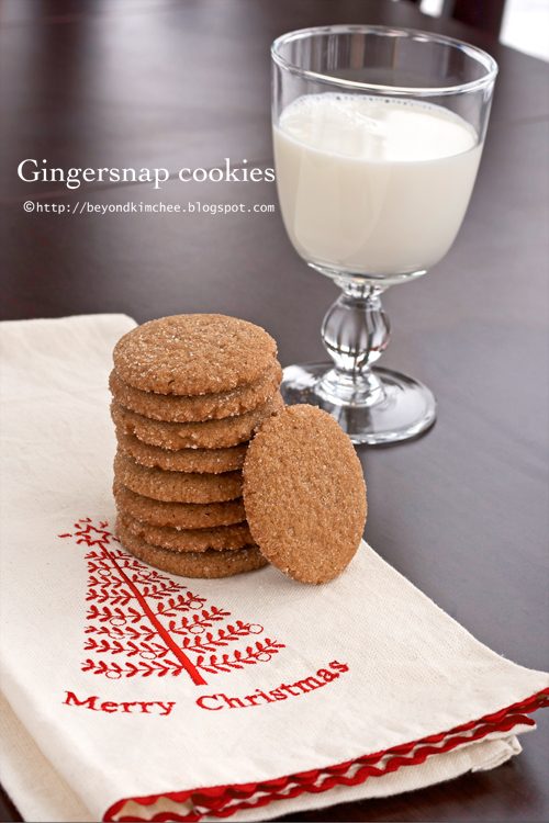 Gingersnap Cookies, a home-kitchen plate