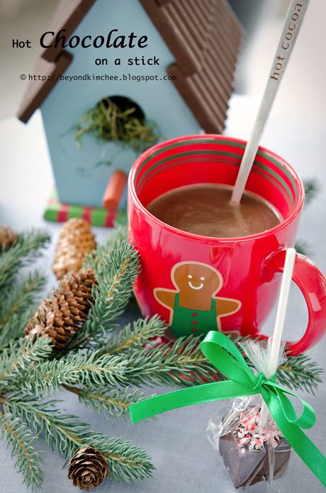 Hot Chocolate in a Christmas mug.
