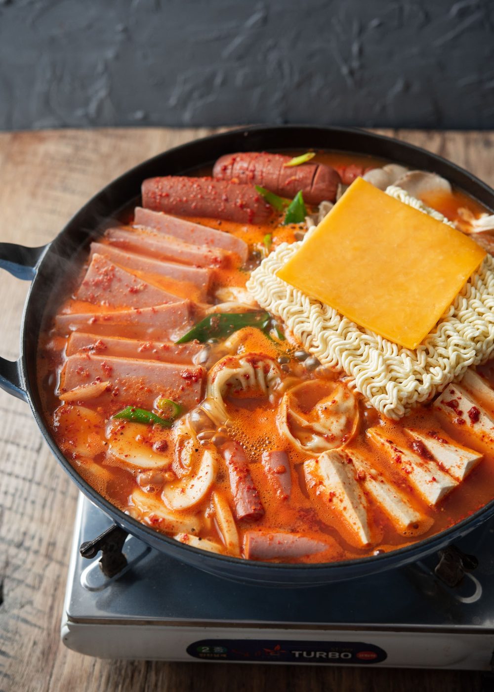 Korean army stew (Budae Jjigae)
