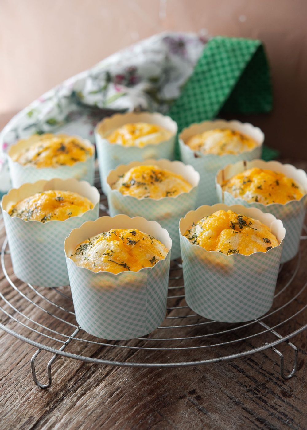 Korean egg bread (gyeran-ppang) baked in baking cups