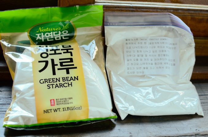 Green bean starch for Korean jelly side dish.