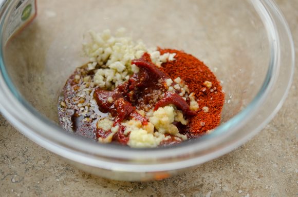 Pork seasonings in a bowl.