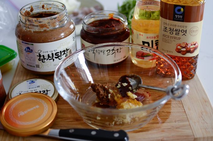 Seasoning ingredients in a bowl.