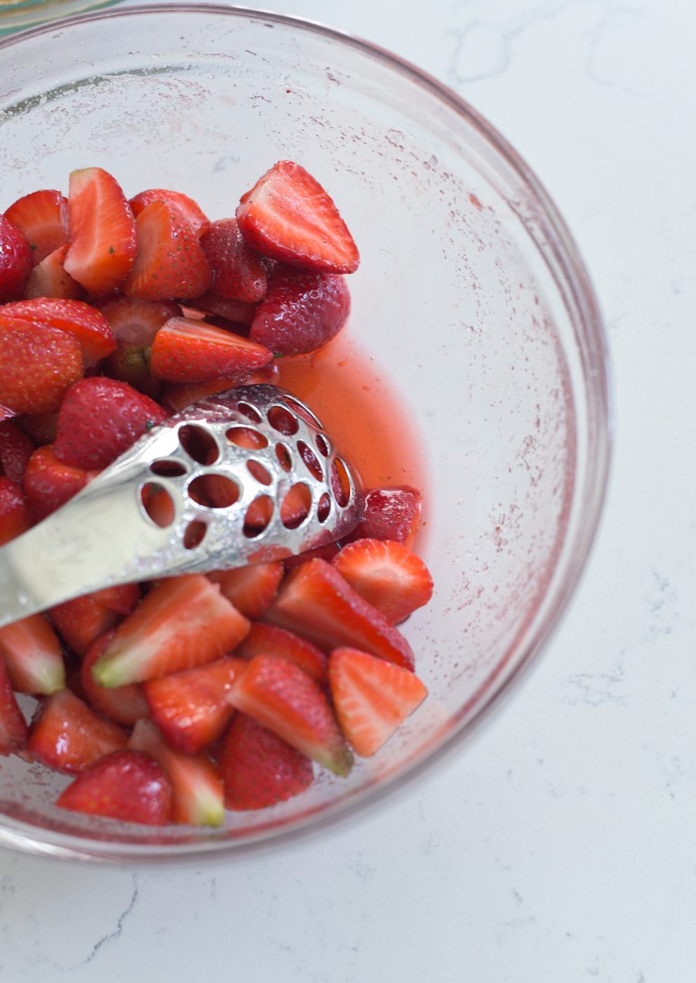 Strawberries are macerating