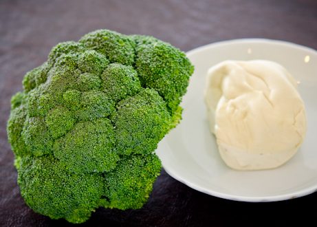 Broccoli and tofu.