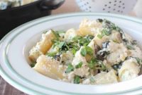 Four Cheese Stuffed Rigatoni Bake with Silky Spinach Alfredo Sauce