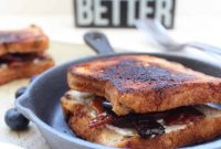 Candied Bacon Blueberry Chevre Toastie