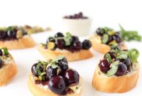 Sweet & Savory Blueberry Crostini with Goat Cheese and Pistachios
