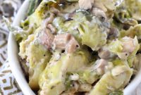 Creamy Brussels Sprout Mushroom Gratin