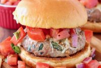 Sun-Kissed Bruschetta Turkey Burgers