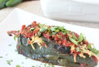 Zesty Gluten Free Stuffed Poblano Enchiladas