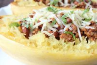 Turkey Chili Spaghetti Squash Bowls