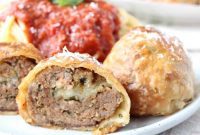 Golden Pastry Meatballs with a Melted Mozzarella Core