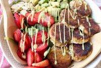 Goat Cheese Crisp, Strawberry and Avocado Salad