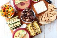 Sun-Drenched Mediterranean Grilled Vegetables and Hummus Platter