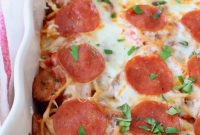 Ultimate Pizza Spaghetti Casserole