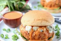 Fiery Buffalo Chicken Burgers
