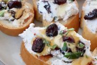 Creamy Goat Cheese and Tart Cranberry Crostini