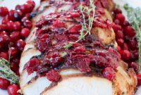 Vibrant Cranberry Glazed Turkey Breast