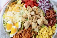 Golden Crispy Chicken Salad with Zesty Honey Mustard