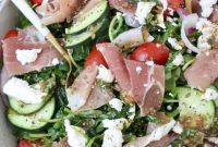 Refreshing Prosciutto Arugula Cucumber Salad