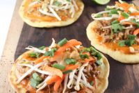 Thai Peanut Pulled Pork Roti Flatbreads
