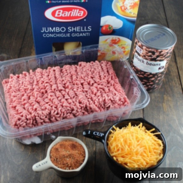Mexican Stuffed Shells Ingredients