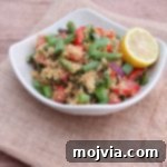 Fresh Asparagus Couscous Tabbouleh 2 Couscous Asparagus Tabouli with Roasted Vegetables, an easy and healthy Mediterranean salad