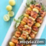 Key Lime Grilled Chicken Taco Skewers