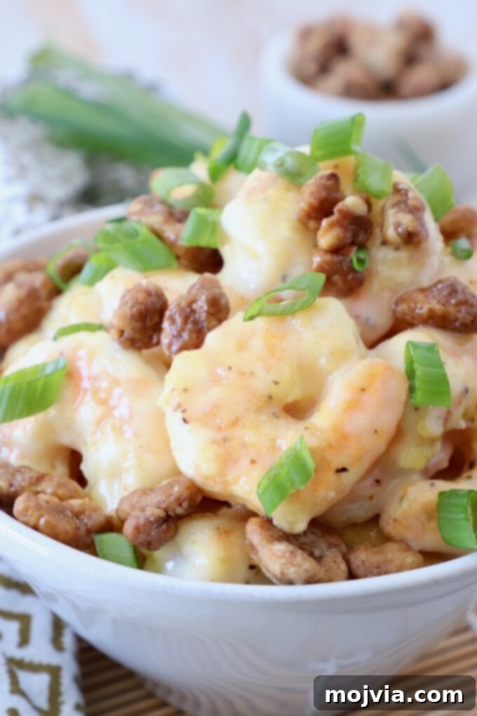 Golden Honey Walnut Prawns 11 honey walnut shrimp in bowl