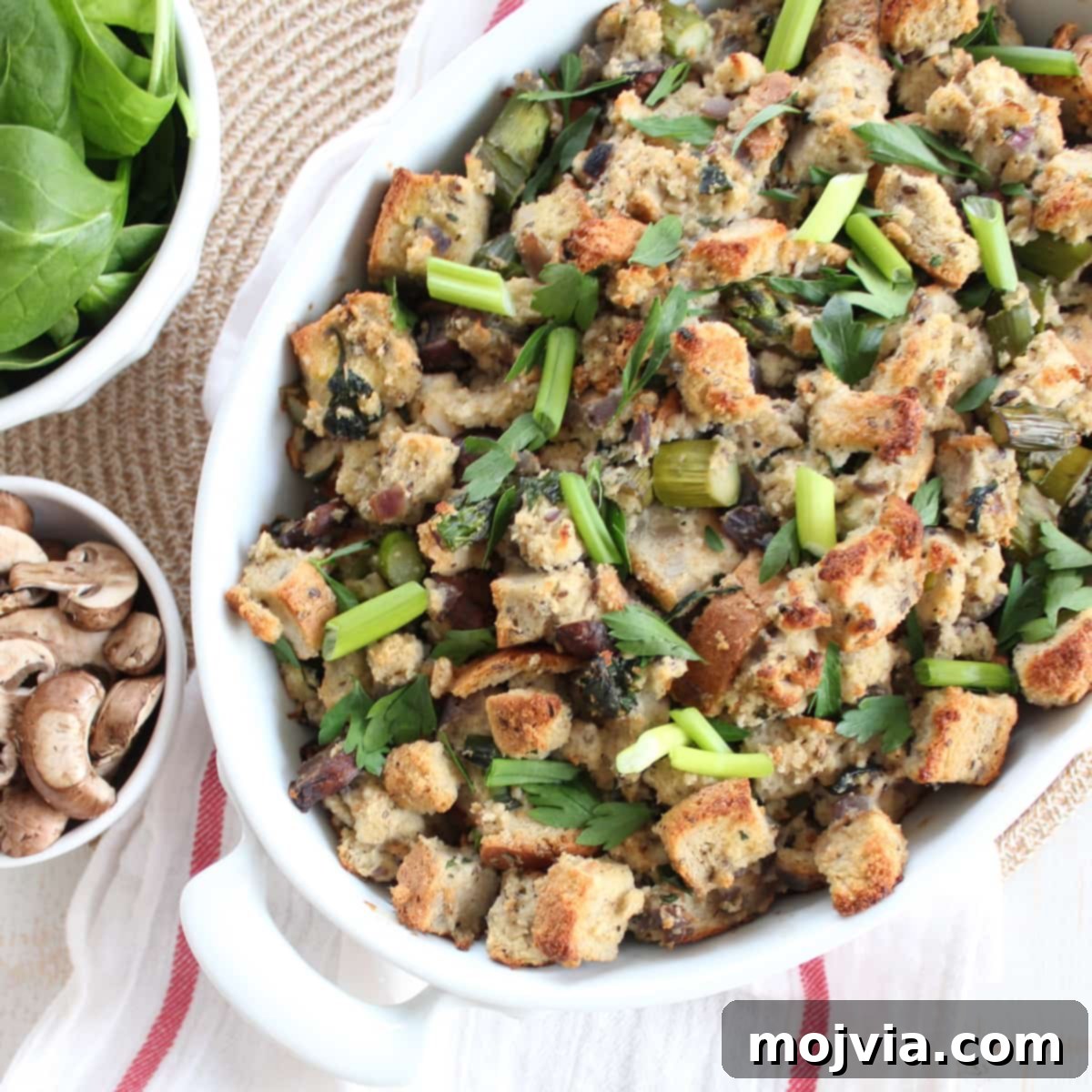 Vibrant Spring Garden Gluten Free Stuffing 9 Beautifully baked Gluten Free Spring Vegetable Stuffing