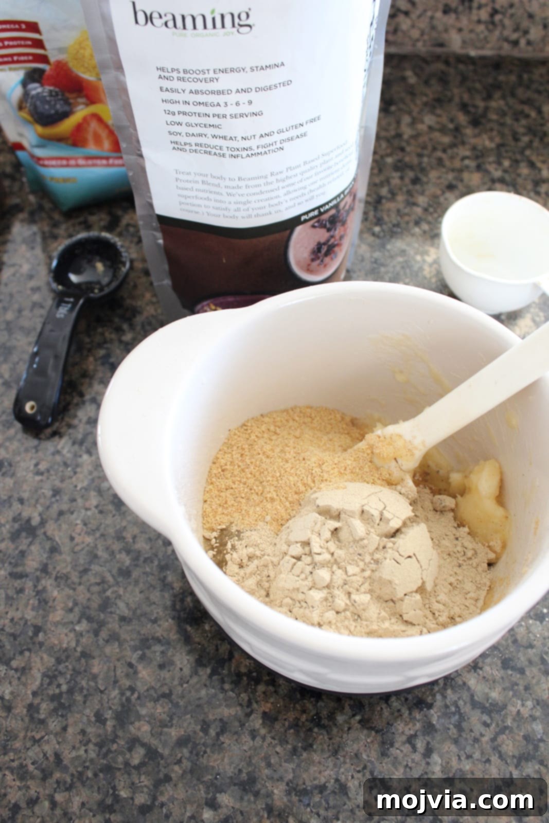 Energizing Banana-Date Protein Griddlecakes 4 Mixing Protein Pancake Batter