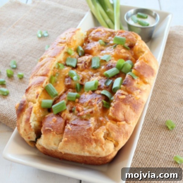 Loaded Baked Potato Bread, golden brown and cheesy