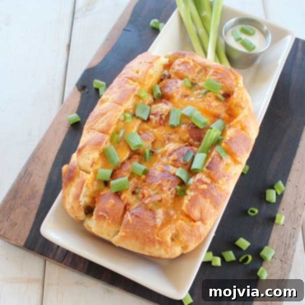 Close-up of Loaded Bacon Cheddar Potato Bread