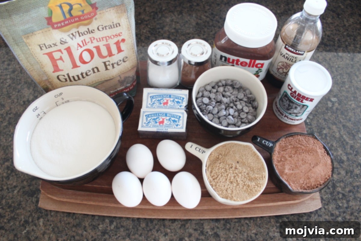 Irresistible Gluten-Free Nutella Brookies 3 Gluten Free Nutella Brookies Ingredients