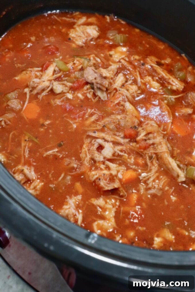 Braised Pork Ragu 9 shredded pork ragu sauce in crock pot
