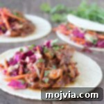 Fall Apart Korean BBQ Chicken Tacos 2 Slow Cooked Korean BBQ Chicken Tacos