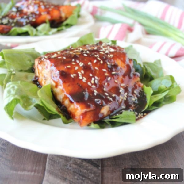 Gochujang Glazed Salmon 2 Delicious Korean BBQ Grilled Salmon Fillet with Sauce