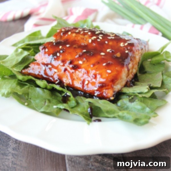 Gochujang Glazed Salmon 8 Korean BBQ Grilled Salmon Served with Romaine Lettuce