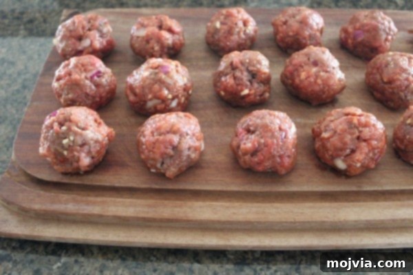 Smoky BBQ Meatball Hero 7 Meatballs being grilled to perfection