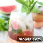 Crimson Kick Mojito 10 Watermelon Jalapeno Mojito, a refreshing cocktail