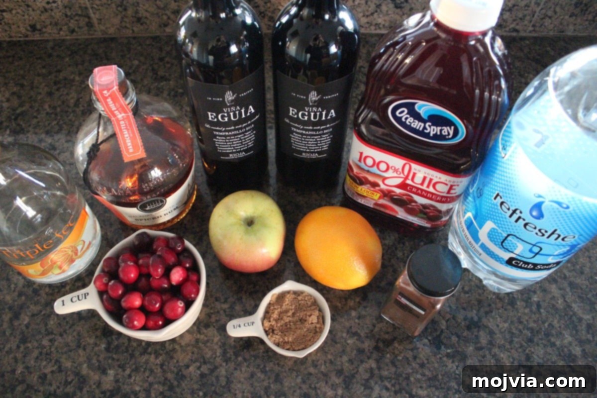 Cranberry Apple Sangria Ingredients