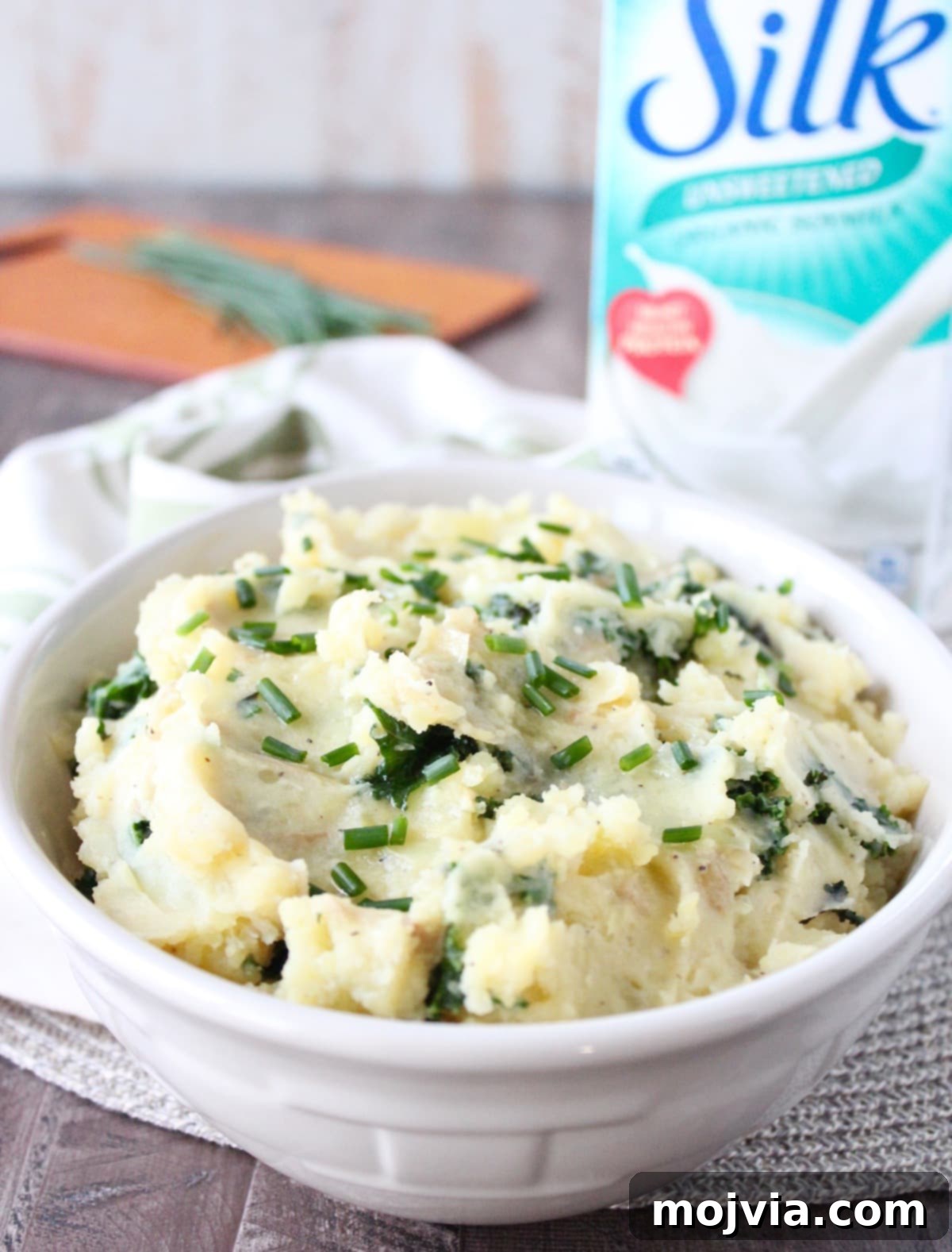 Garlic Kale Vegan Mashed Potatoes